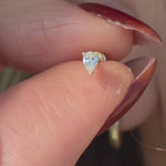 Pear Gemstone Flat Back Stud Earrings in Solid 14k Yellow Gold