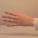 Diamond Chain Link Ring in Solid 14k Rose Gold