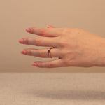 Cushion Cut Garnet Cocktail Ring in Solid 14k Yellow Gold