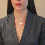 Bar Monogram Nameplate Necklace Gold in Solid 10k Yellow Gold