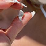 Diamond Angel Wing Necklace in Solid 10k Yellow Gold