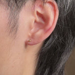 Spike Flat Back Stud Earrings in Solid 14k Yellow Gold