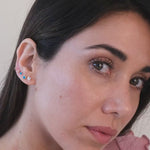 Round Turquoise Cabochon Flat Back Stud Earrings in Braided Bezel Set in Solid 14k Yellow Gold