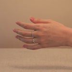 Diamond Bar Eternity Ring in Solid 14k White Gold