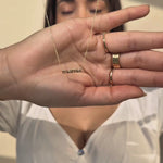 Mama Necklace in Solid 14k Yellow Gold