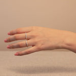 Floating Diamond Eternity Band in Solid 14k White Gold