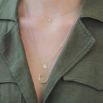 Sapphire Pavé Cutout Heart Necklace in Solid 14k Yellow Gold