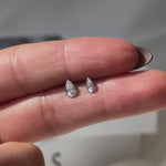 Pear Gemstone Flat Back Stud Earrings Bezel Set in Solid 14k Yellow Gold