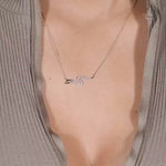 Diamond Snake Necklace in Solid 10k Yellow Gold