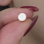 Yellow Gold Disc Flat Back Threaded Stud Earring