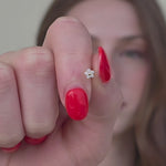 Diamond Flower Flat Back Stud Earrings in Solid 14k Yellow Gold