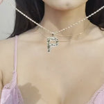 Radiant-Cut Initial Pendant in Solid 10k Yellow Gold - P