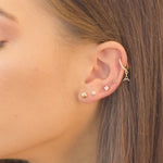 Gold Ball Earrings in Solid 14k Yellow Gold