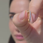 White Gold Diamond Huggie Hoop