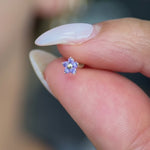 Amethyst Flower Flat Back Stud Earrings in Solid 14k Yellow Gold