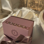 Gemstone Studded Clicker Hoop in Solid 14k White Gold