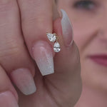 Pear Shape Lab-Grown Diamond Flat Back Earring