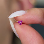 White Gold Aquamarine Trinity Cluster Flat Back Stud