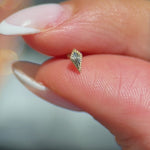 Solid 14k White Gold Kite-Shaped Flat Back Stud Earring