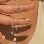 Coin Station Necklace in Solid 14k Yellow Gold