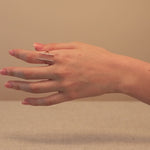 Diamond Double Bar Wrap Around Cocktail Ring in Solid 14k Rose Gold