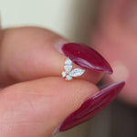 Fluttering Butterfly Flat Back Stud Earrings in Solid 14k Yellow Gold