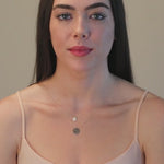 Double Wrap Disc & Medallion Necklace in Solid 10k Yellow Gold