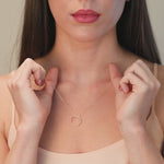 Circle Necklace in Solid 14k Yellow Gold