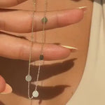 Coin Station Necklace in Solid 10k Yellow Gold