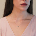 Lucky Black Onyx Elephant Necklace in Solid 14k Yellow Gold