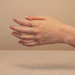 Floating Diamond Beaded Wrap Ring in Solid 14k Yellow Gold