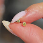 Citrine Cartilage Flat Back Stud Earrings in Solid 14k Yellow Gold