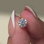 Yellow Gold Round Lab Grown Diamond Flat Back Earring