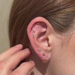 Ball Flat Back Stud Earrings in Solid 14k Yellow Gold