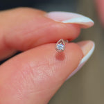 Diamond Drop Flat Back Stud Earrings Flat Back Stud Earrings in Solid 14k Rose Gold