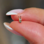 Solid 14k Yellow Gold Peace Sign Flat Back Stud Earring