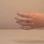 Three Stone Diamond Ring in Solid 14k Rose Gold