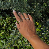 Domed Diamond Constellation Ring in Solid 10k Yellow Gold