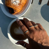 Domed Diamond Constellation Ring in Solid 10k Yellow Gold