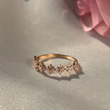Diamond Clover Criss Cross Eternity Ring