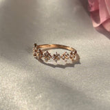 Diamond Clover Criss Cross Eternity Ring