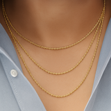 Rope Chain in Solid 10k Yellow Gold