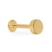 solid gold disc flat back stud earring