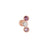 three gemstone stud earrings against a white background