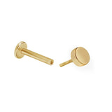 gold disc flat back stud unscrewed