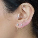 14k Earring Chain Earrings Ear Cuff Chain Helix Chain Earring Solid Gold Threader Earrings Earrings Estella Collection 18386 14k #tag4# #tag5# #tag6# #tag7# #tag8# #tag9# #tag10#