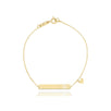 Bar with Engraved Heart Monogram Bracelet in 14k Solid Gold Bracelets Estella Collection #product_description# 17673 10k 14k Chain Bracelets #tag4# #tag5# #tag6# #tag7# #tag8# #tag9# #tag10#