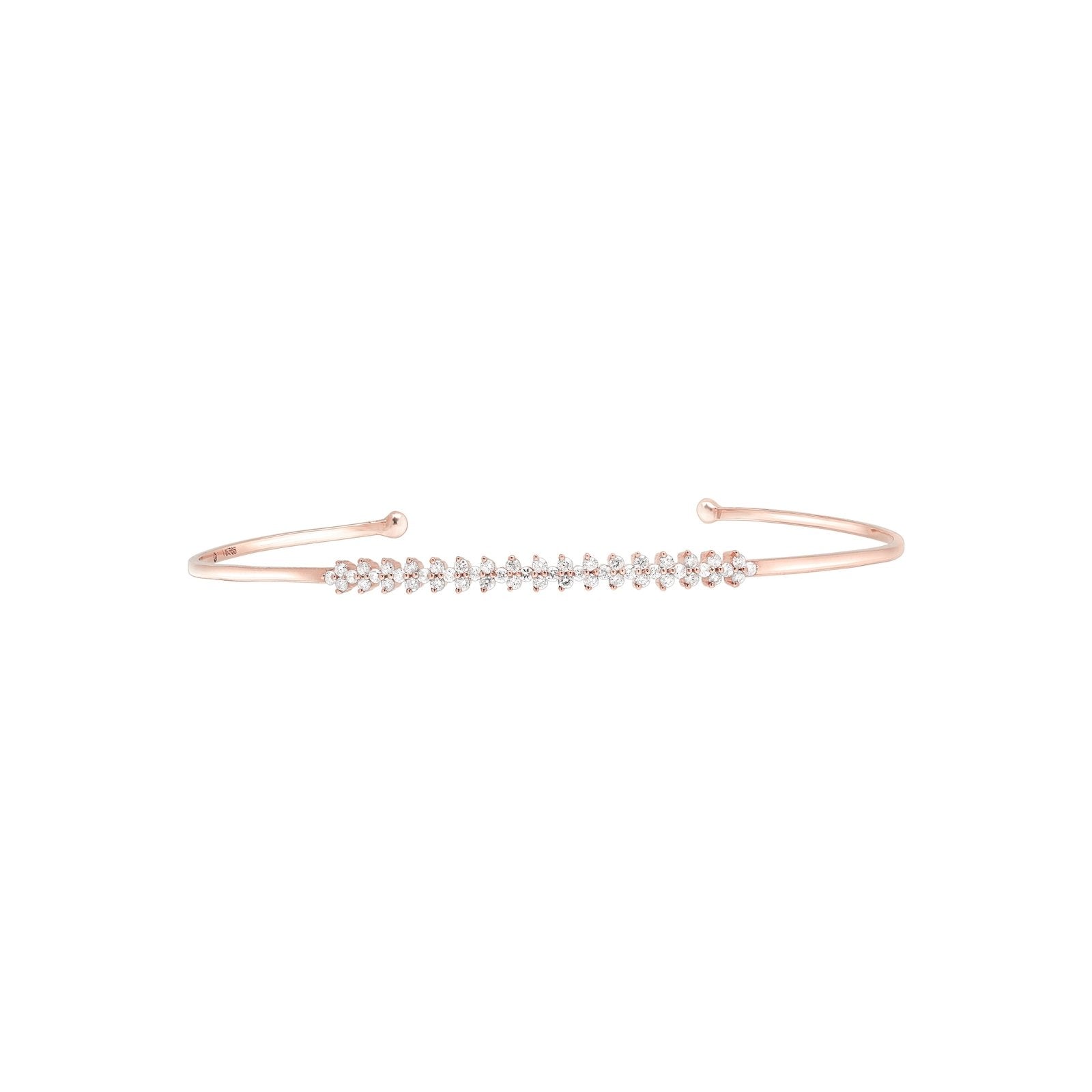 Floral Diamond Tennis Cuff Bangle Bracelets Estella Collection #product_description# 17192 14k Diamond Gemstone #tag4# #tag5# #tag6# #tag7# #tag8# #tag9# #tag10#