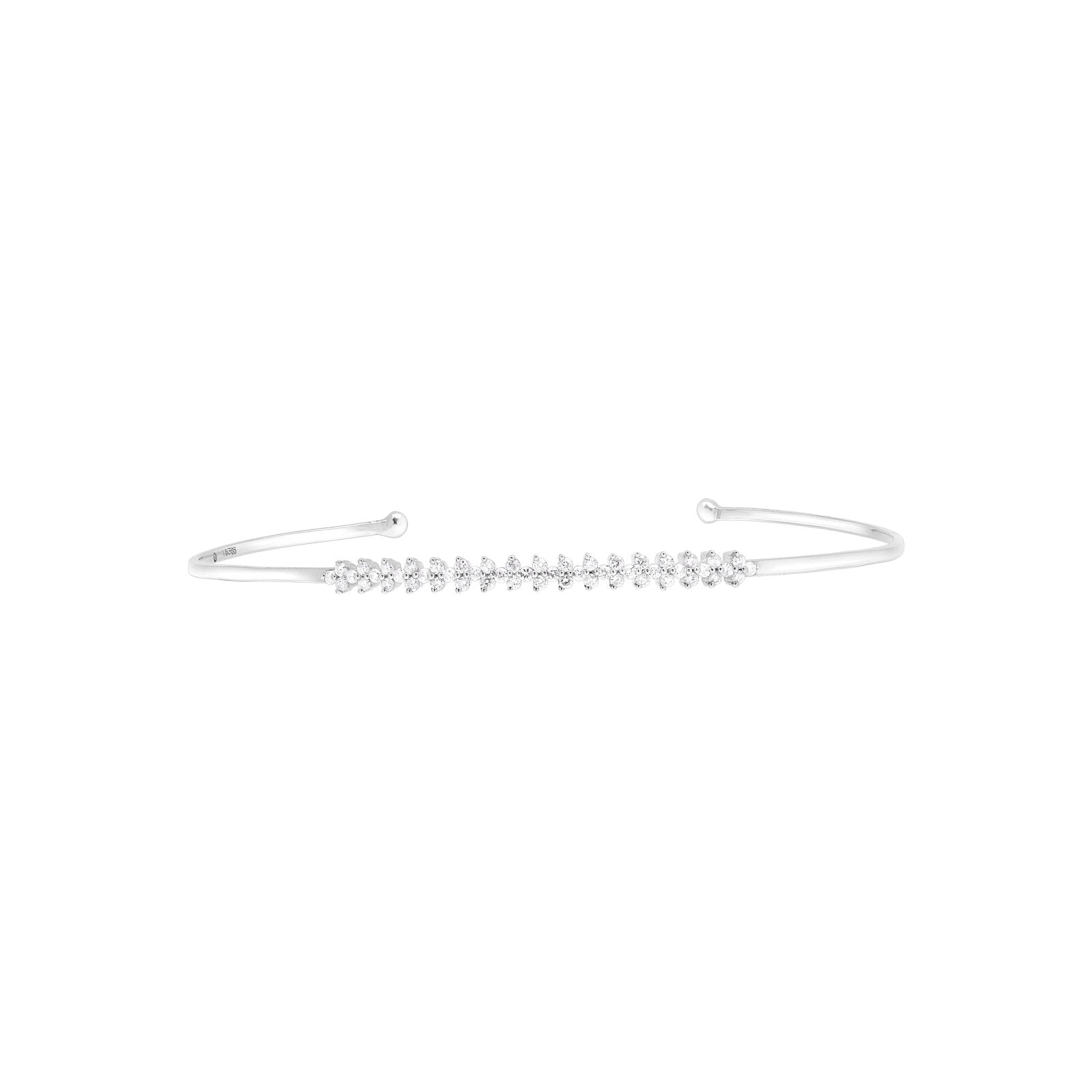 Floral Diamond Tennis Cuff Bangle Bracelets Estella Collection #product_description# 17139 14k Diamond Gemstone #tag4# #tag5# #tag6# #tag7# #tag8# #tag9# #tag10#
