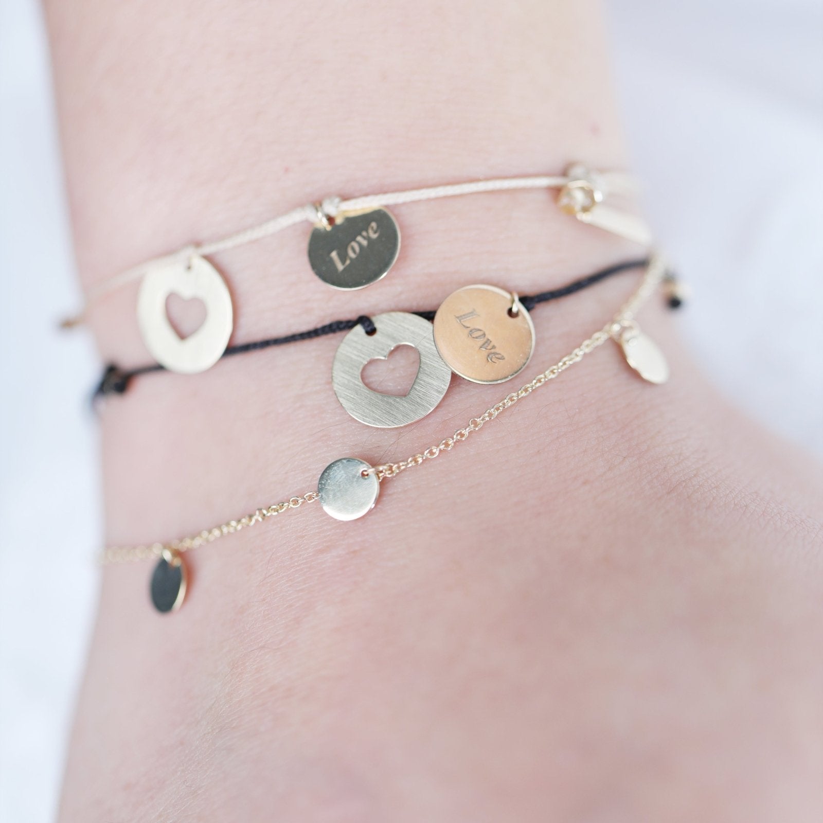Love Charm Bracelet in Solid Yellow Gold Bracelets Estella Collection #product_description# 17660 10k Personalized Jewelry Ready to Ship #tag4# #tag5# #tag6# #tag7# #tag8# #tag9# #tag10#